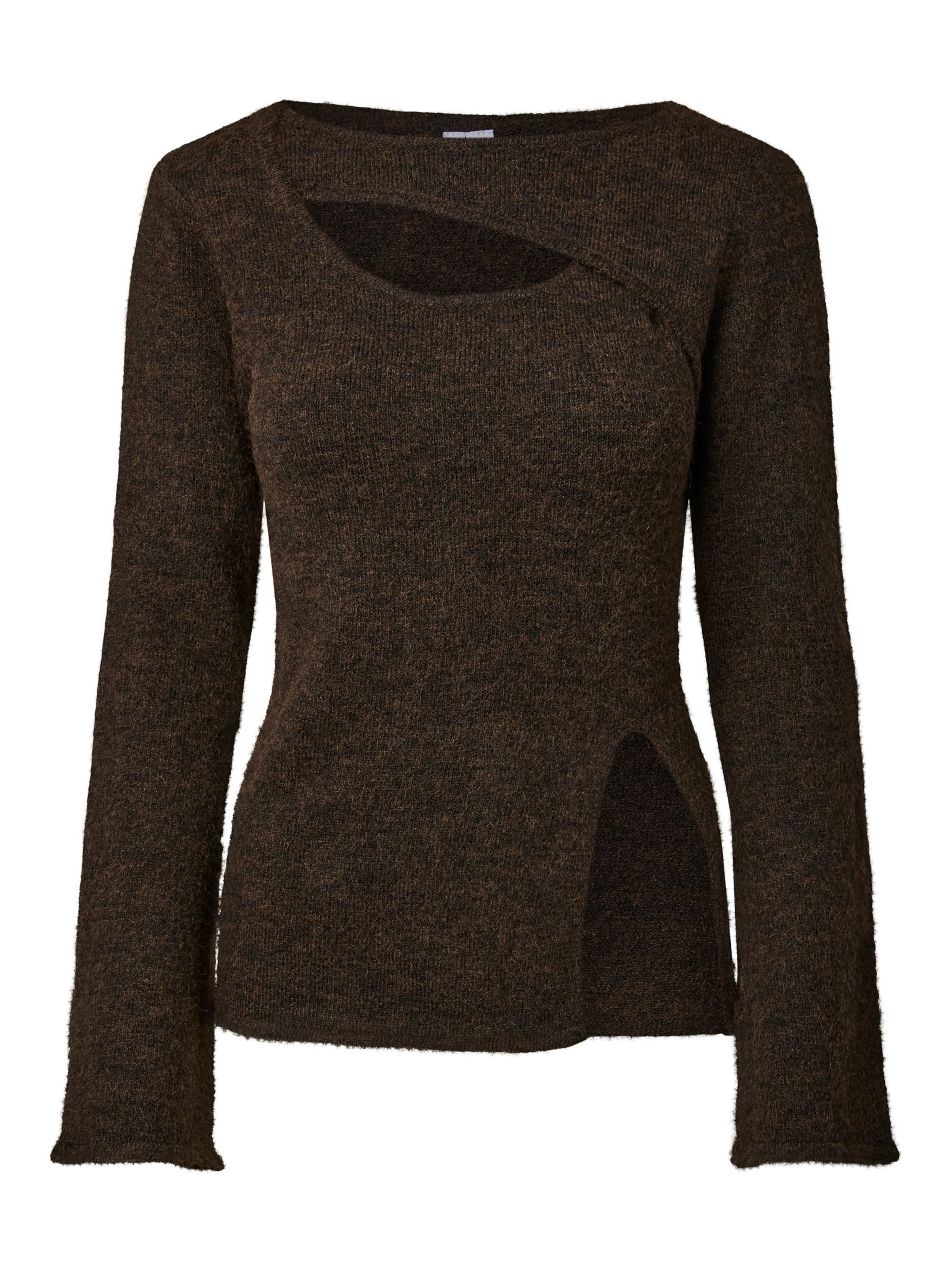 PIECES Sweater 'VALLIE' in Brown: front