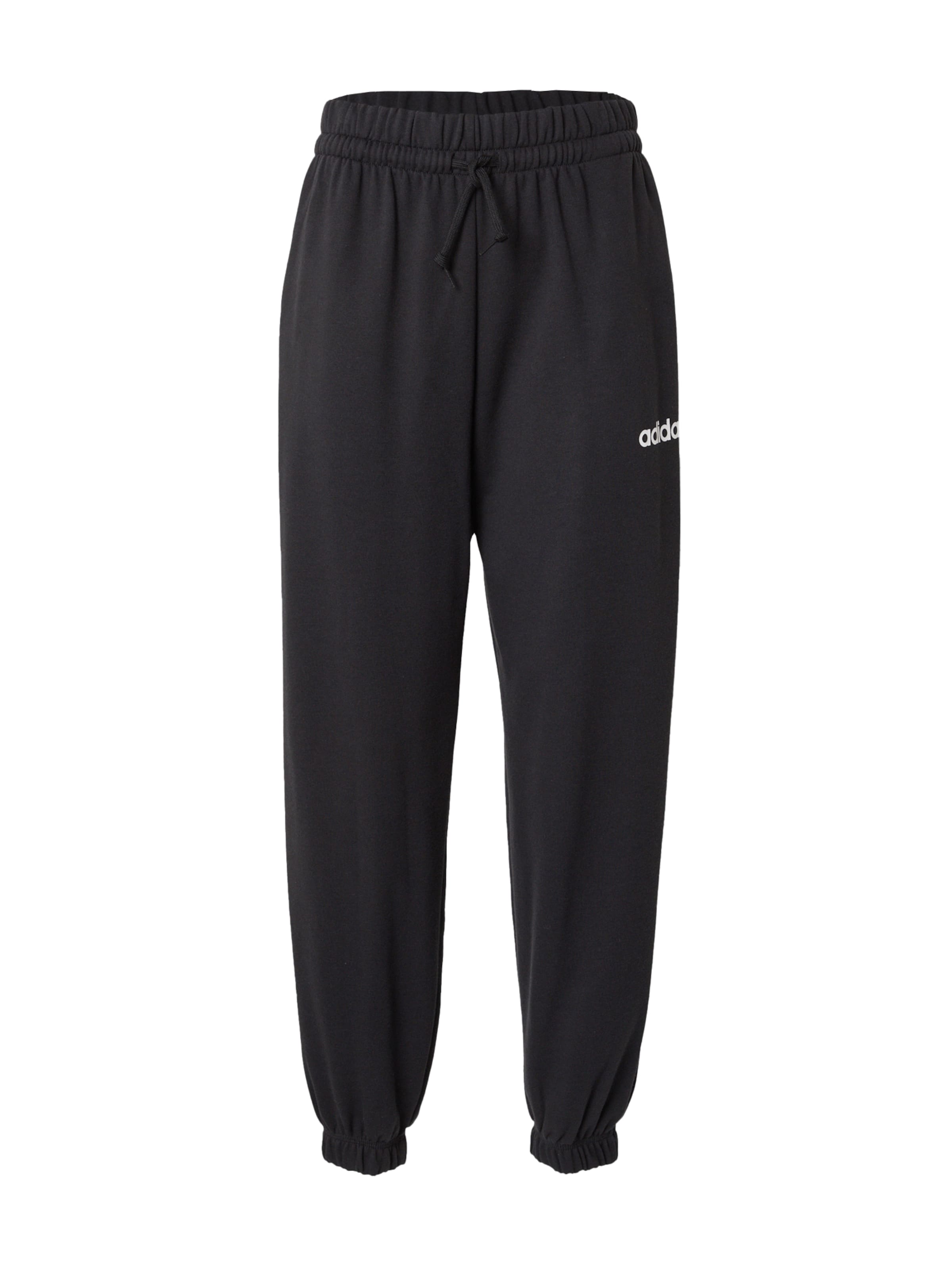 Effilé Pantalon 'Essentials' ADIDAS SPORTSWEAR en noir : devant