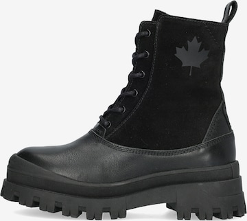 CANADA SNOW Schnürstiefel 'MOUNT NESSA' in Schwarz: Vorderseite