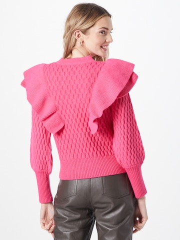 Warehouse Sweter 'Honeycomb' w kolorze różowy