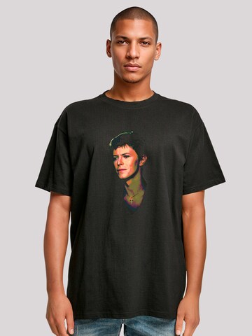 T-Shirt 'TV Times Pop Star David Bowie 1977' F4NT4STIC en noir : devant