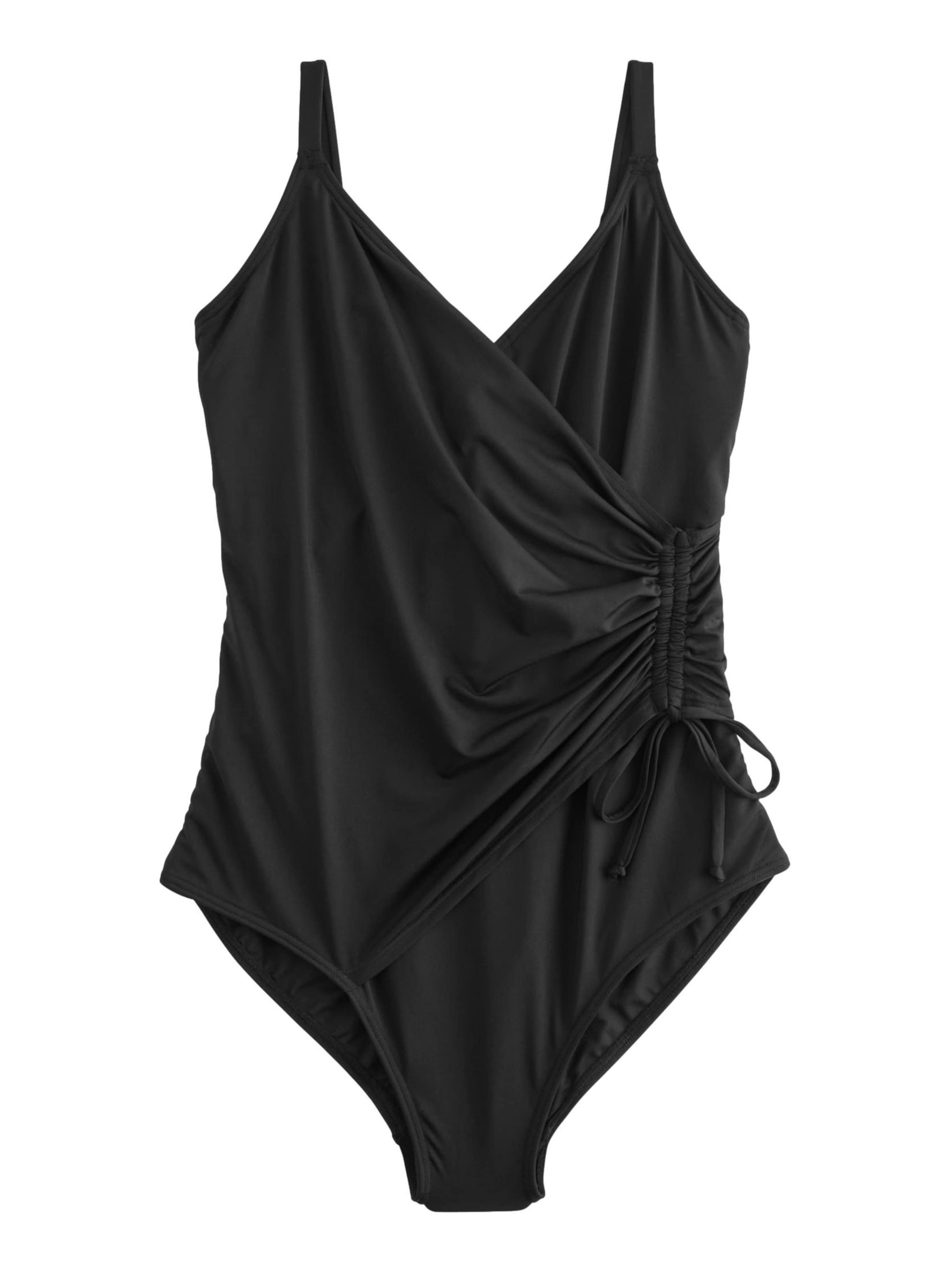 Next Korzetová Stahovací plavky – černá: přední strana