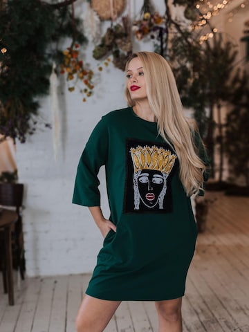 RADADA Oversizekleid 'PAITING' in Grün