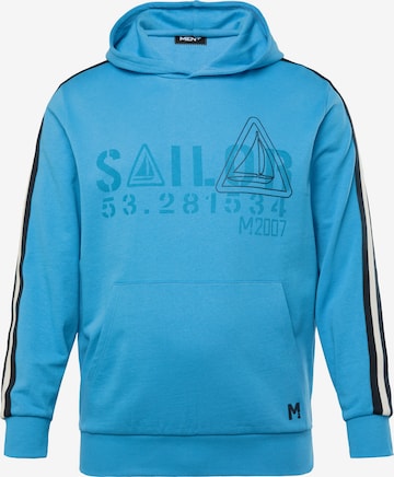 Men Plus Sweatshirt in Blau: Vorderseite
