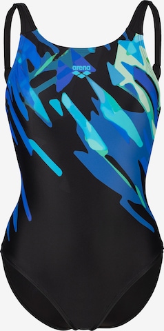 ARENABustier Jednodijelni kupaći kostim 'TALEA ' - crna boja: prednji dio