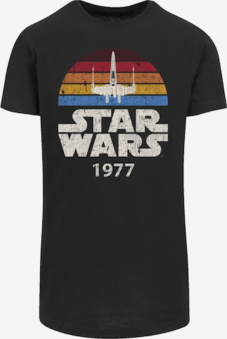 F4NT4STIC Shirt 'Star Wars X-Wing Trip 1977 T-' in Black: front