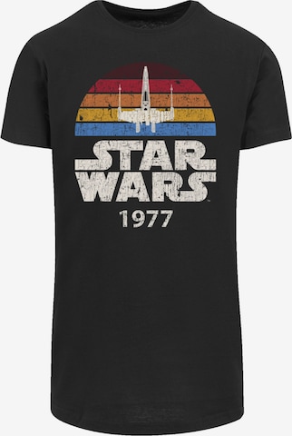 F4NT4STIC Shirt 'Star Wars X-Wing Trip 1977 T-' in Zwart: voorkant