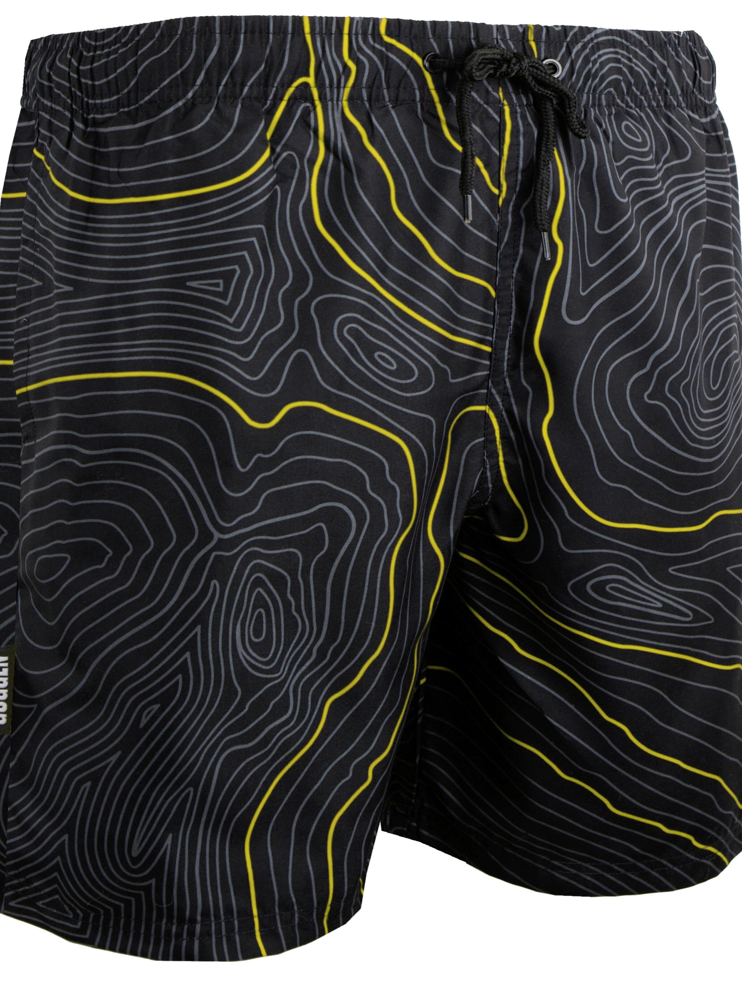 Guggen Mountain Badeshorts 'Boardshorts 2335'‌ in Gelb: Vorderseite