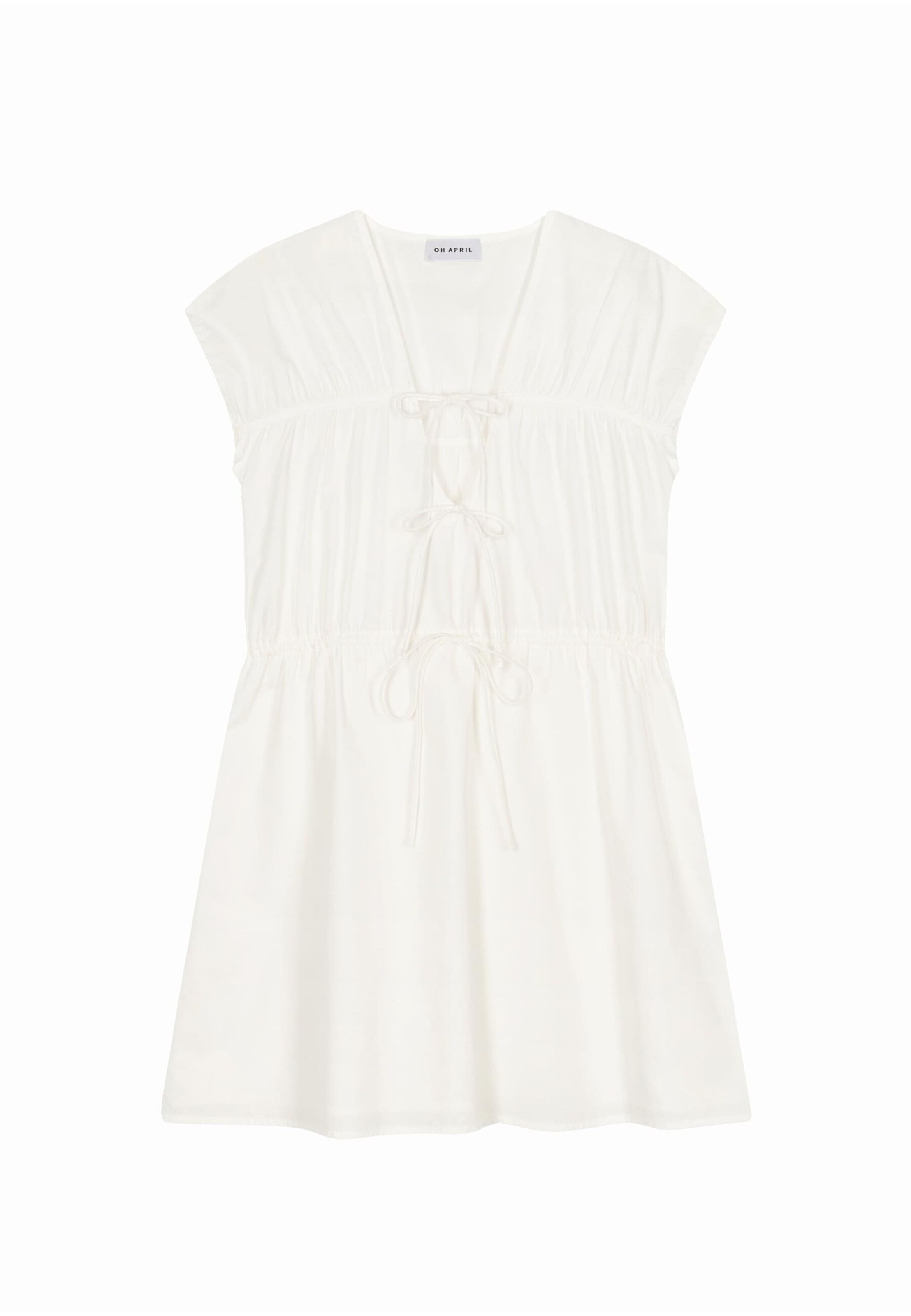 OH APRIL Šaty 'Quince' – bílá: přední strana