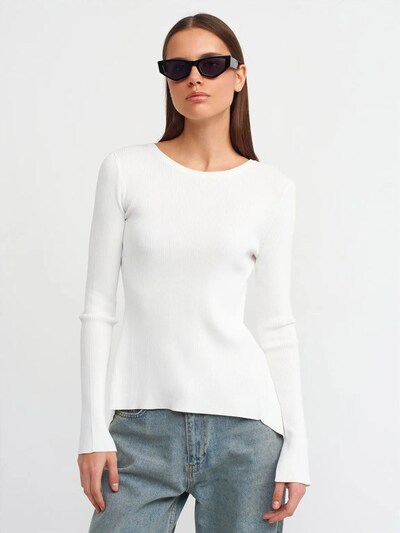 Dilvin Pull-over 'Pullover' en S-L en blanc, Vue avec produit