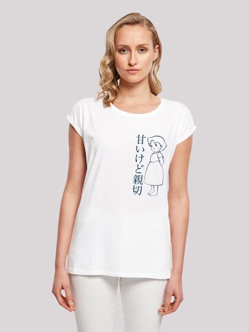 F4NT4STIC Shirt 'Heroes of Childhood Heidi Hello Heidi' in Wit: voorkant