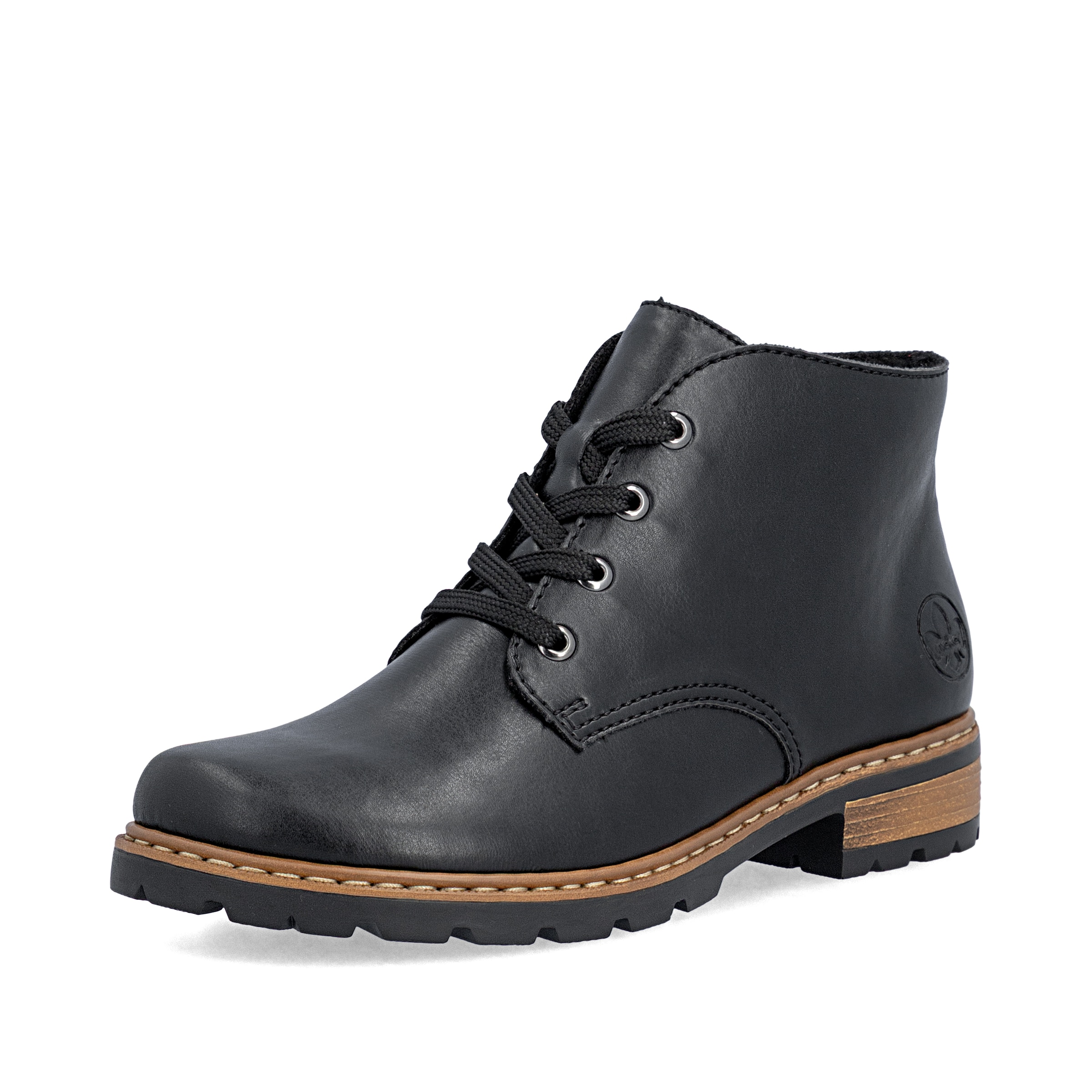 Bottines à lacets Rieker en noir : devant