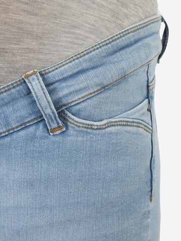 Mamalicious Curve Slimfit Jeans 'Savanna' in Blau