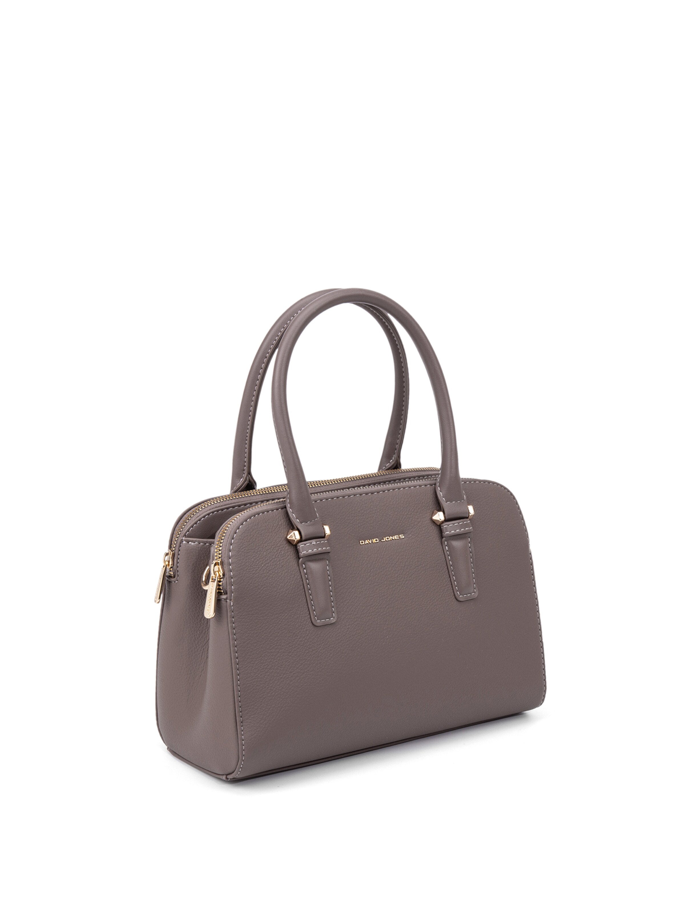 Borsa a mano 'Borsa a Mano Vegan Leather con Zip e Tracolla Rimovibile - David Jones' di David Jones in marrone