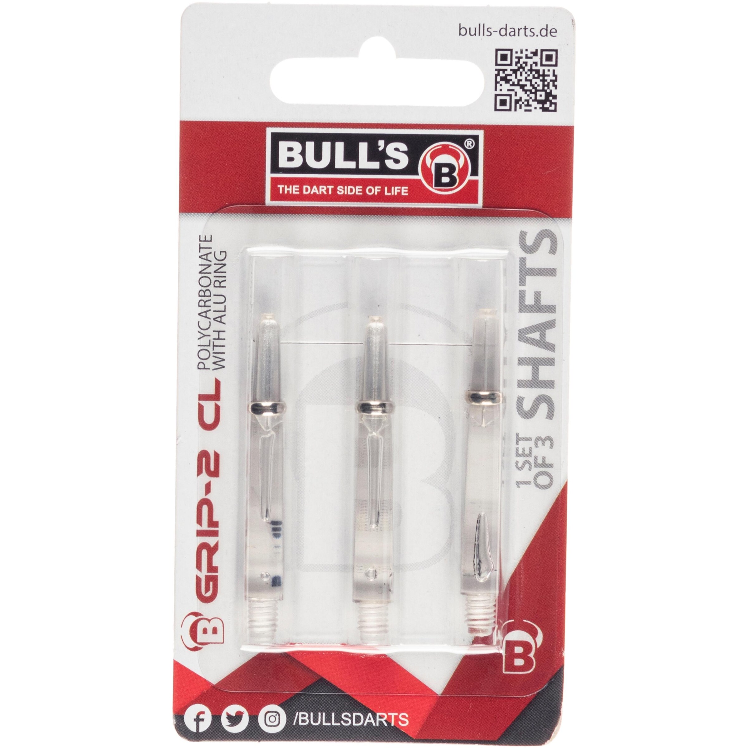 BULL'S Dartpfeil in Transparent: Vorderseite