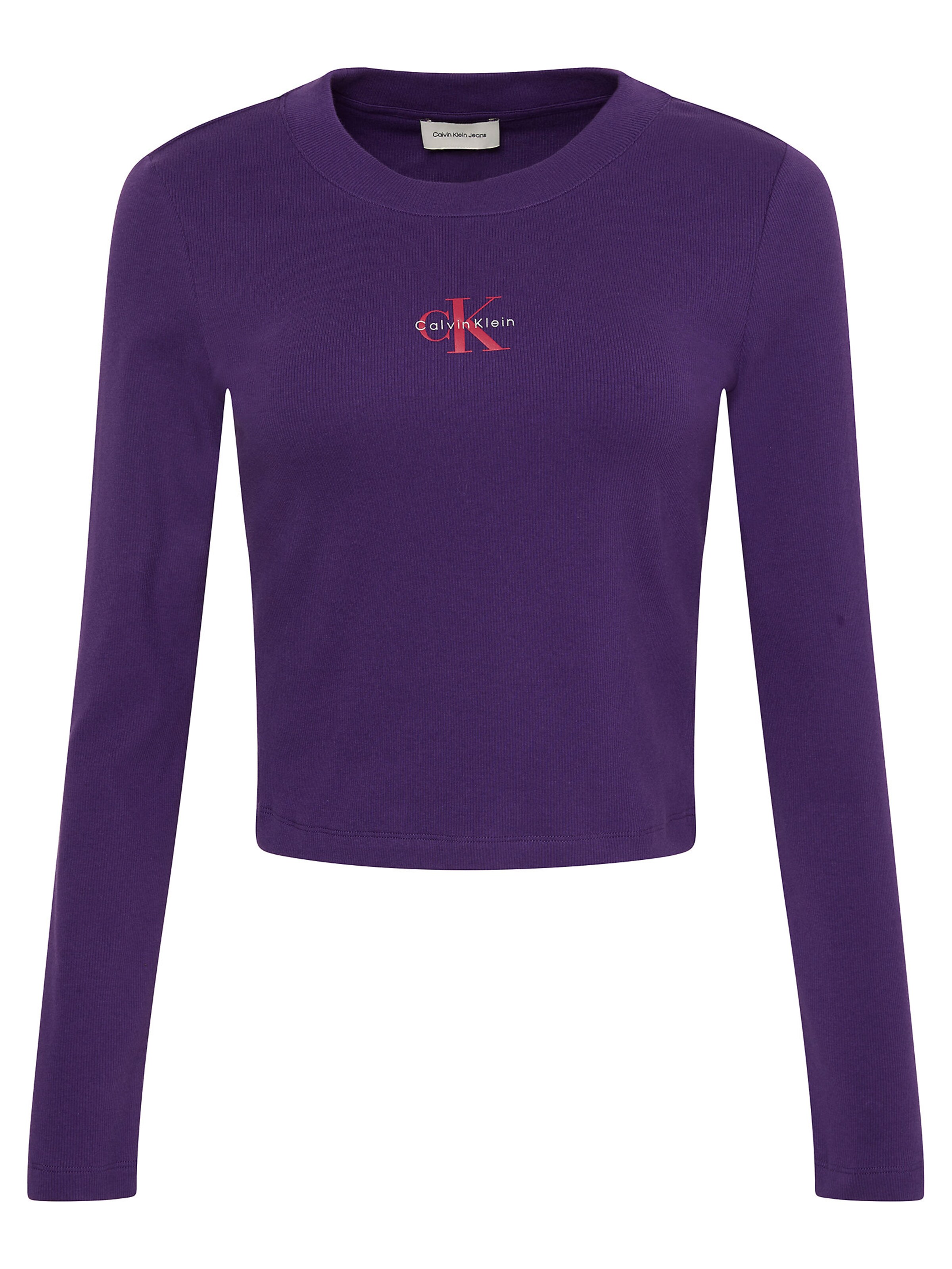 T-shirt Calvin Klein Jeans en violet : devant