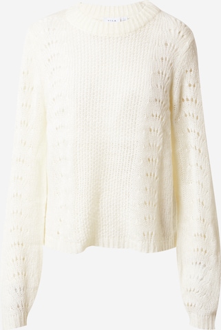 VILA Sweater 'Chai' in White: front