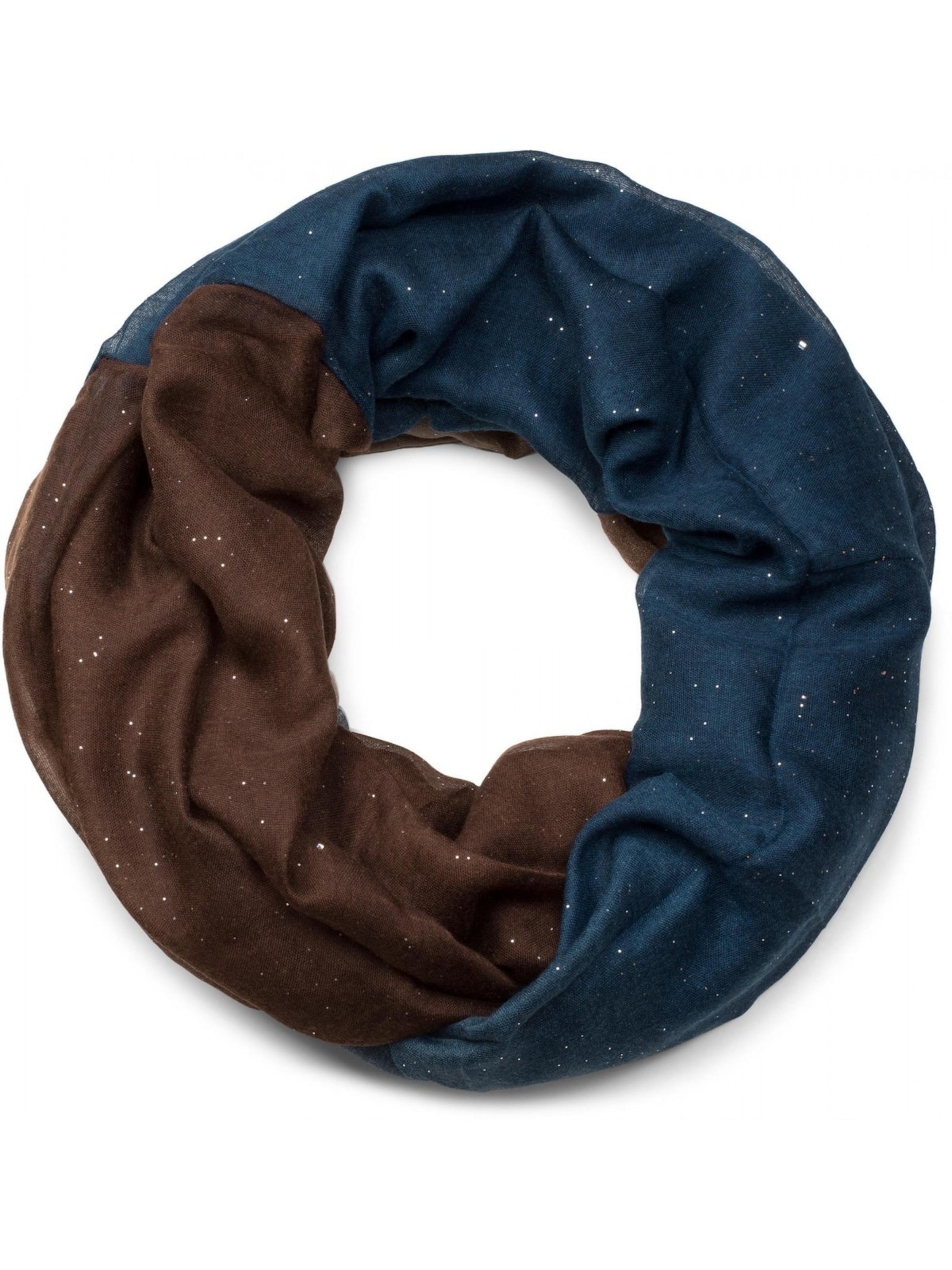 styleBREAKER Loop scarf 'Glitzer Loop mit Farbverlauf' in Blue: front