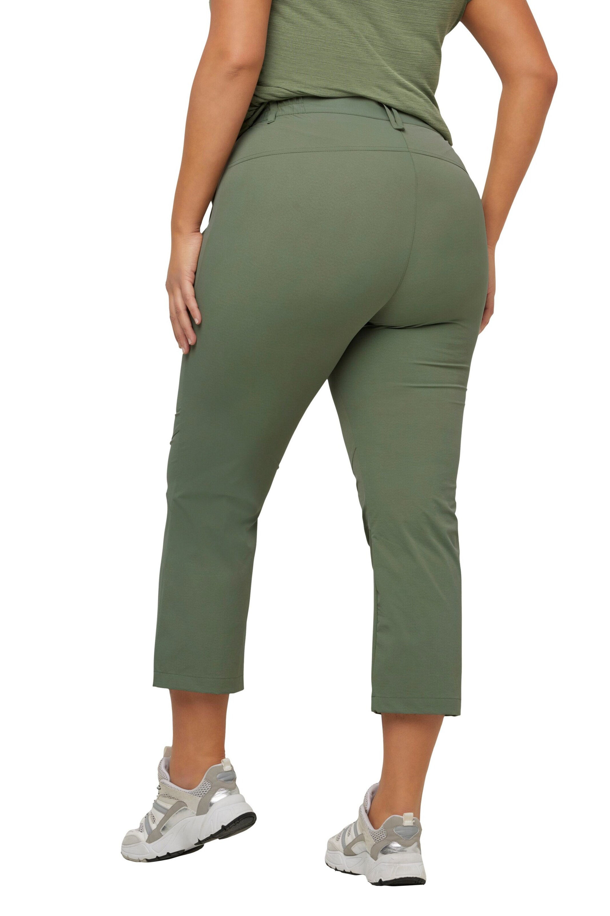 Ulla Popken Regular Pants in Green