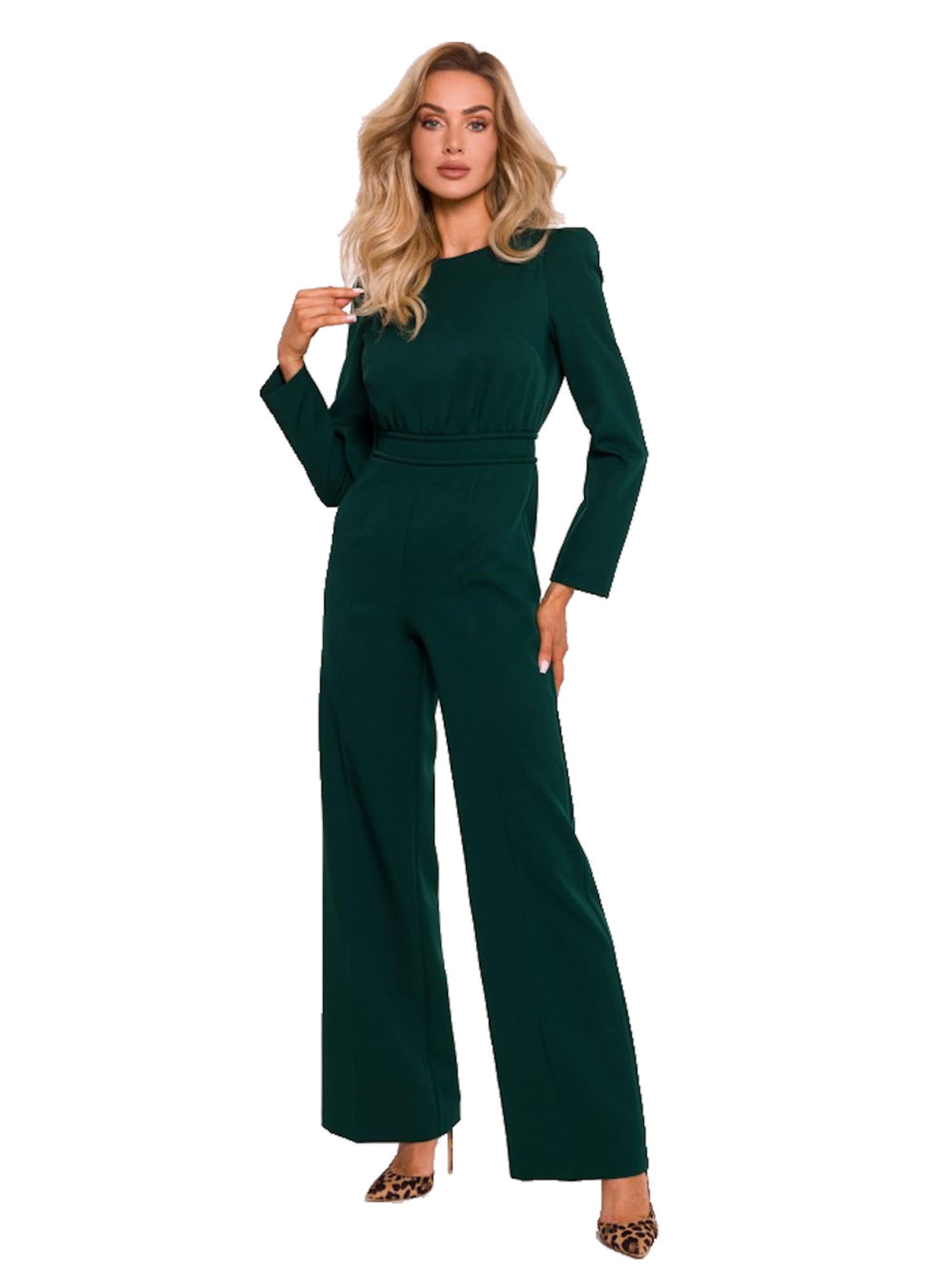 Numoco Jumpsuit 'Overall Adele'‌‌‌‌‌‌‌‌‌‌ in Grün: Vorderseite