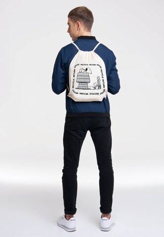 LOGOSHIRT Buideltas 'Peanuts - Reuse, Recycle, Return' in Beige: voorkant