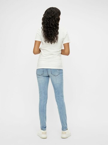 Coupe slim Jean 'PASO' MAMALICIOUS en bleu