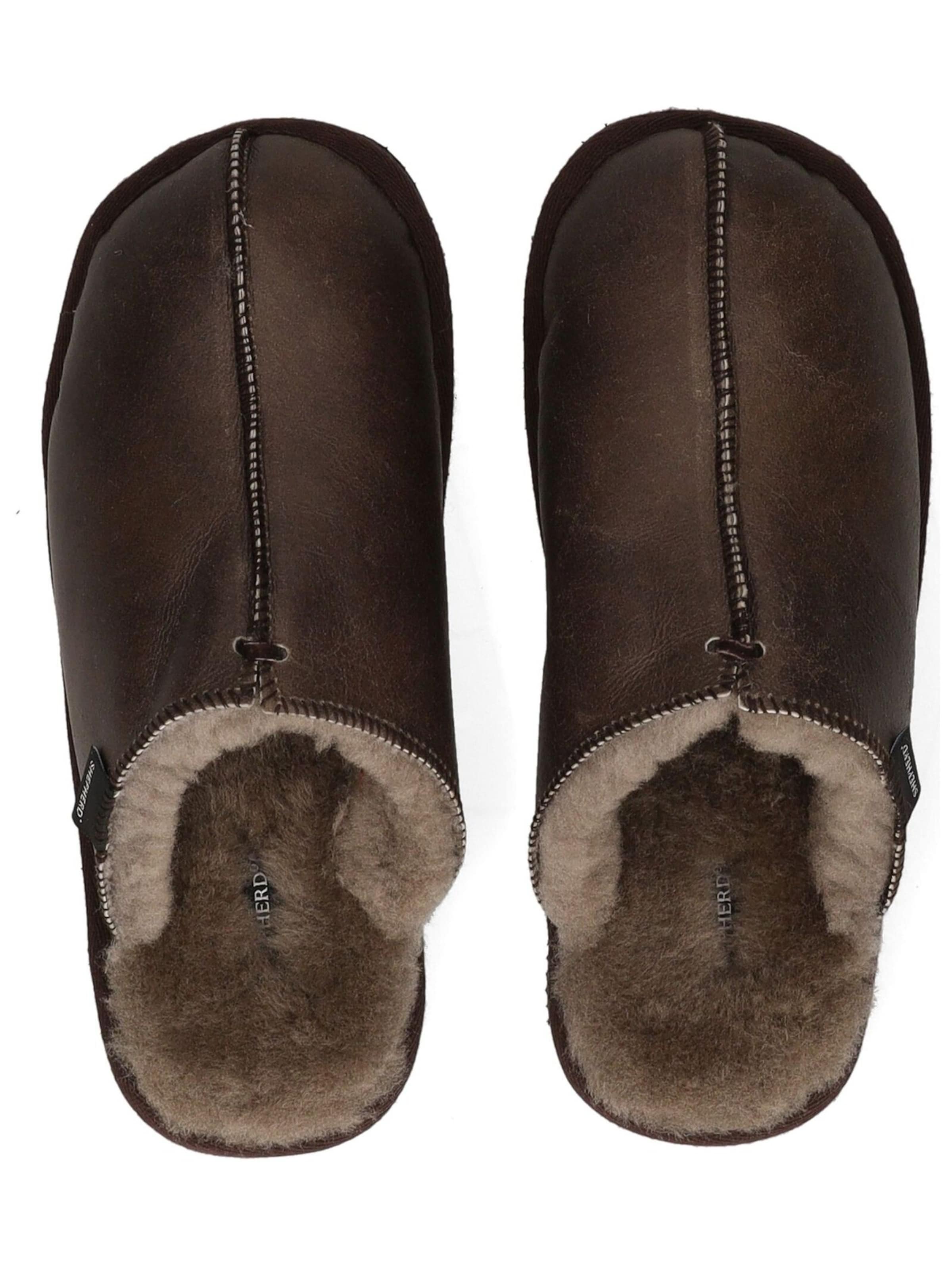 Pantoufle 'HUGO' SHEPHERD en marron