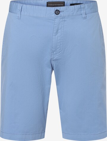 Finshley & Harding Chino ' Dylan ' in Blauw: voorkant