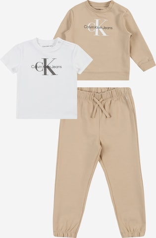 Set Calvin Klein Jeans en beige : devant