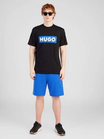 HUGO Blue Tričko 'Nico' – černá