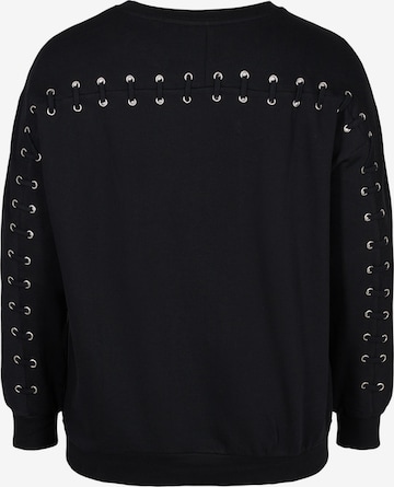 Zizzi Sweatshirt 'Laura' in Black