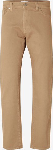 Jean '196' SELECTED HOMME en beige : devant