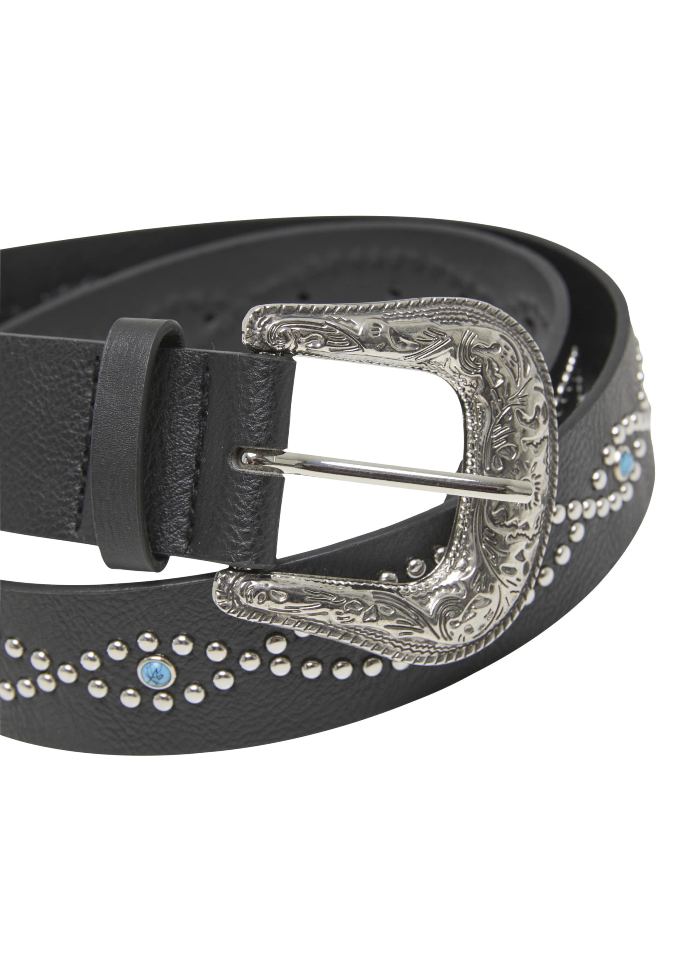 Urban Classics - Cinturón 'Western Rivet' en negro