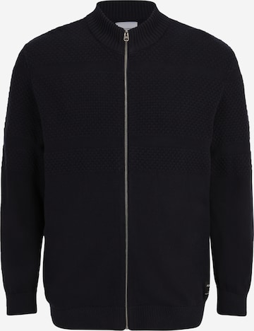 Jack & Jones Plus Knit Cardigan 'CHRIS' in Blue: front