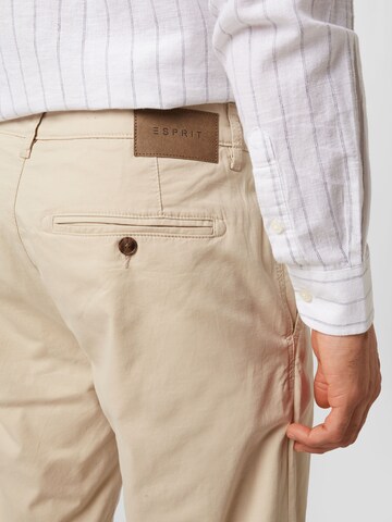 Regular Pantalon chino ESPRIT en beige