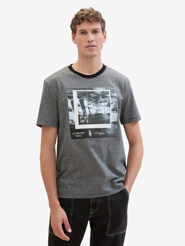 TOM TAILOR DENIM T-Shirt in Schwarz