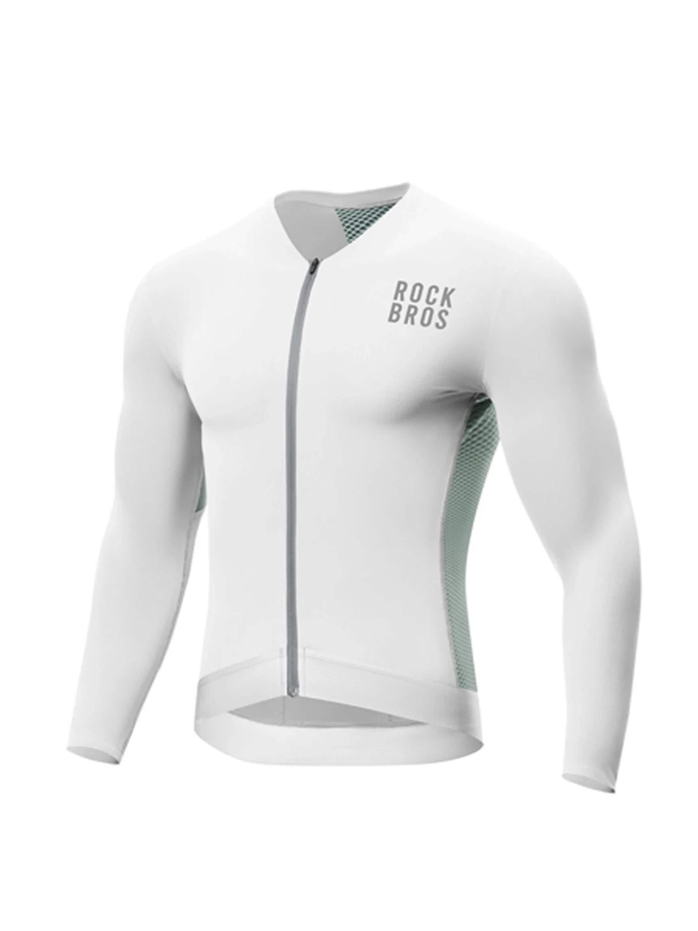 ROCKBROS Jersey 'Fahrradtrikot Atmungsaktiv Langarm' in M/Regular in Pearl white, Item view
