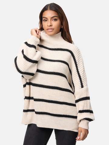 Elara Pullover i overstørrelse i beige