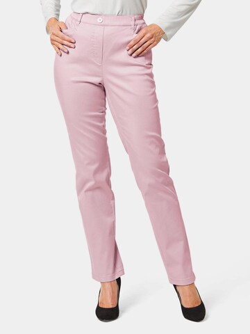 Goldner Regular Pants 'Martha' in Pink: front