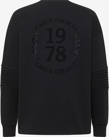 Sweat-shirt 'Faustini' Carlo Colucci en noir : devant