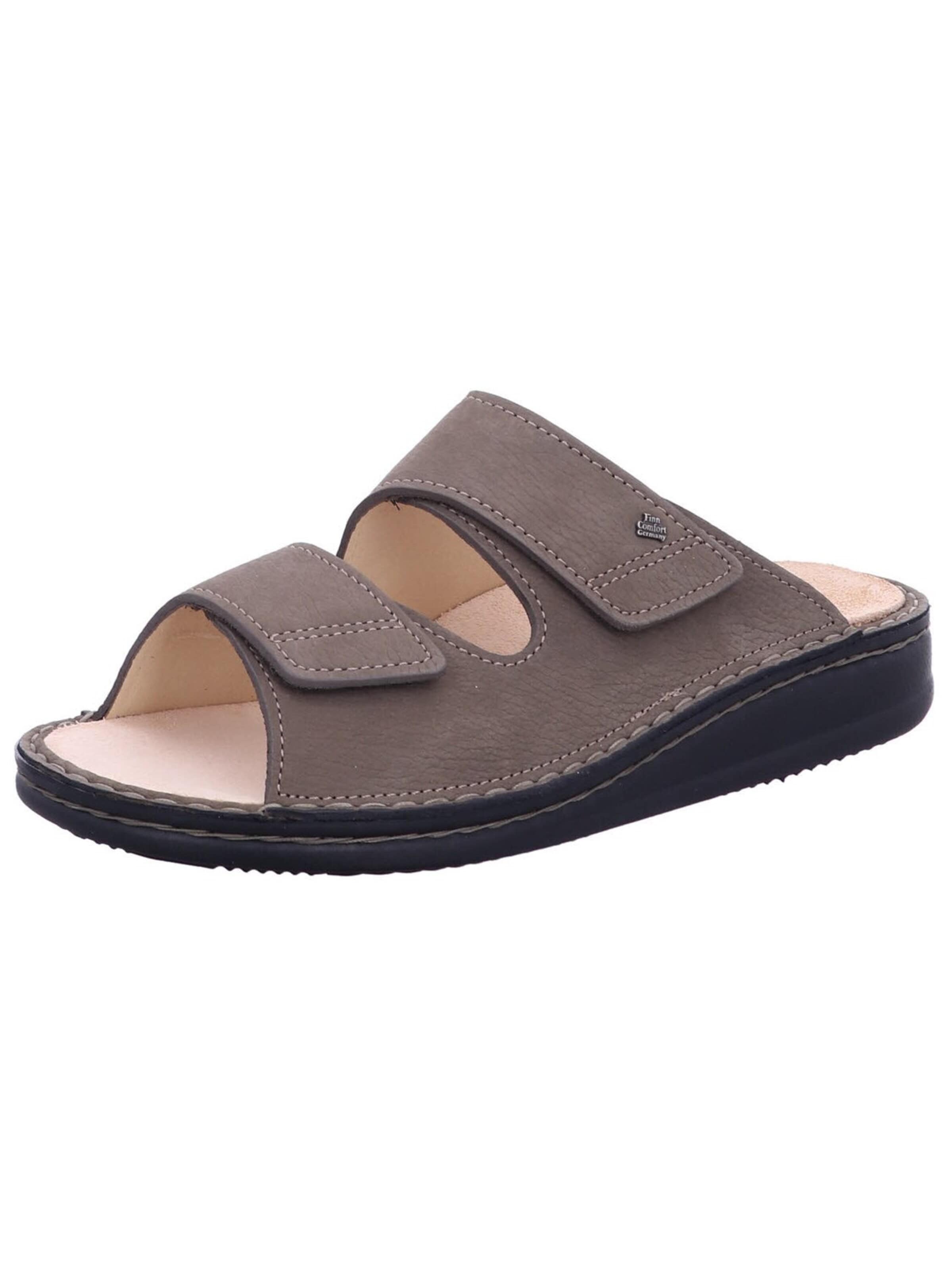 Finn Comfort Pantolette 'Pantolette Herren 01505 251495 Echtleder in grau'‌‌‌‌ in Grau: Vorderseite