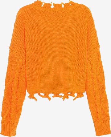 MYMO Pulover | oranžna barva