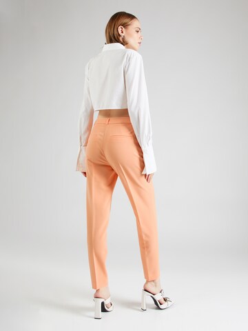 Regular Pantalon à plis COMMA en orange