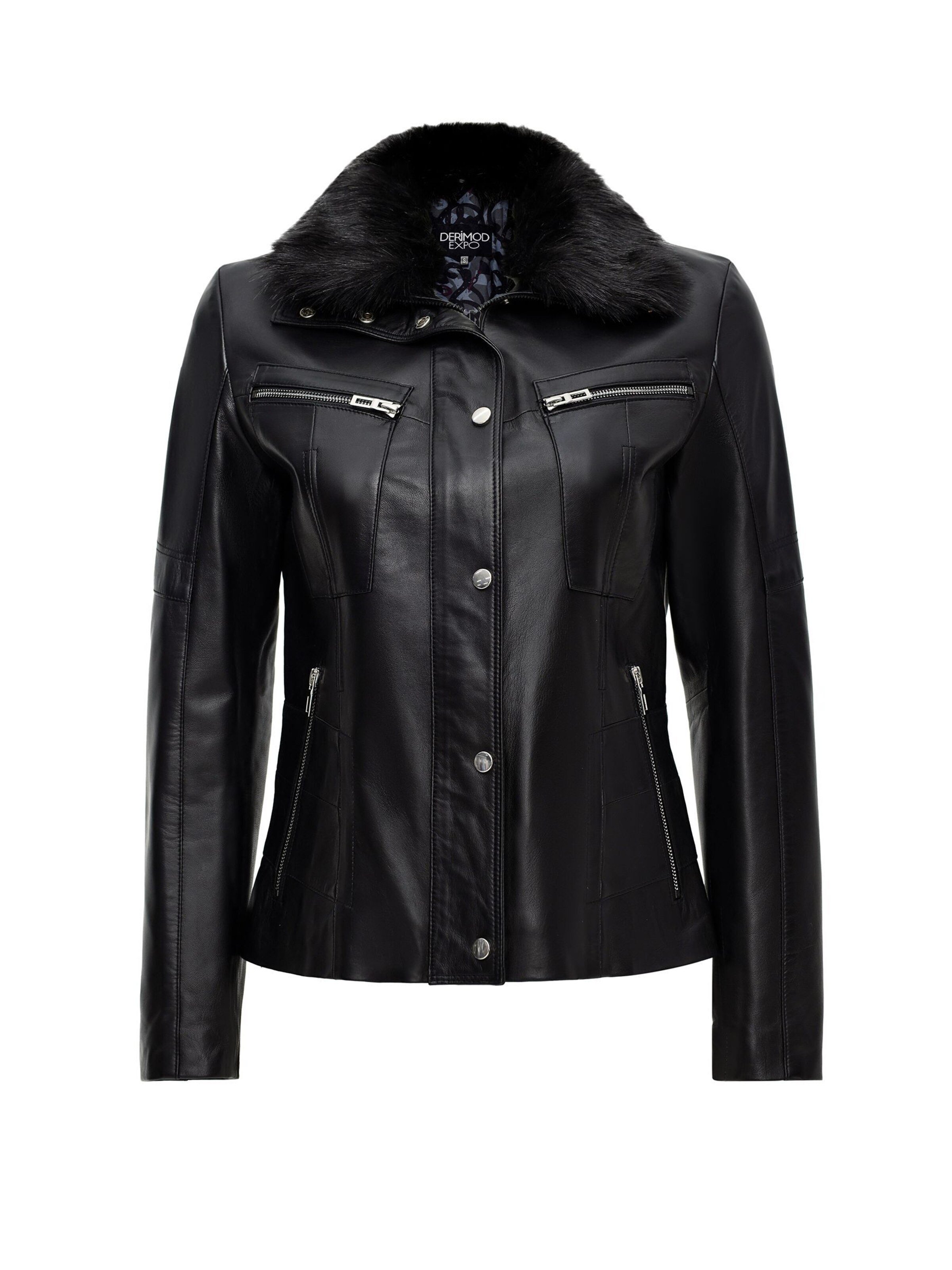 Derimod Tussenjas in Zwart: voorkant