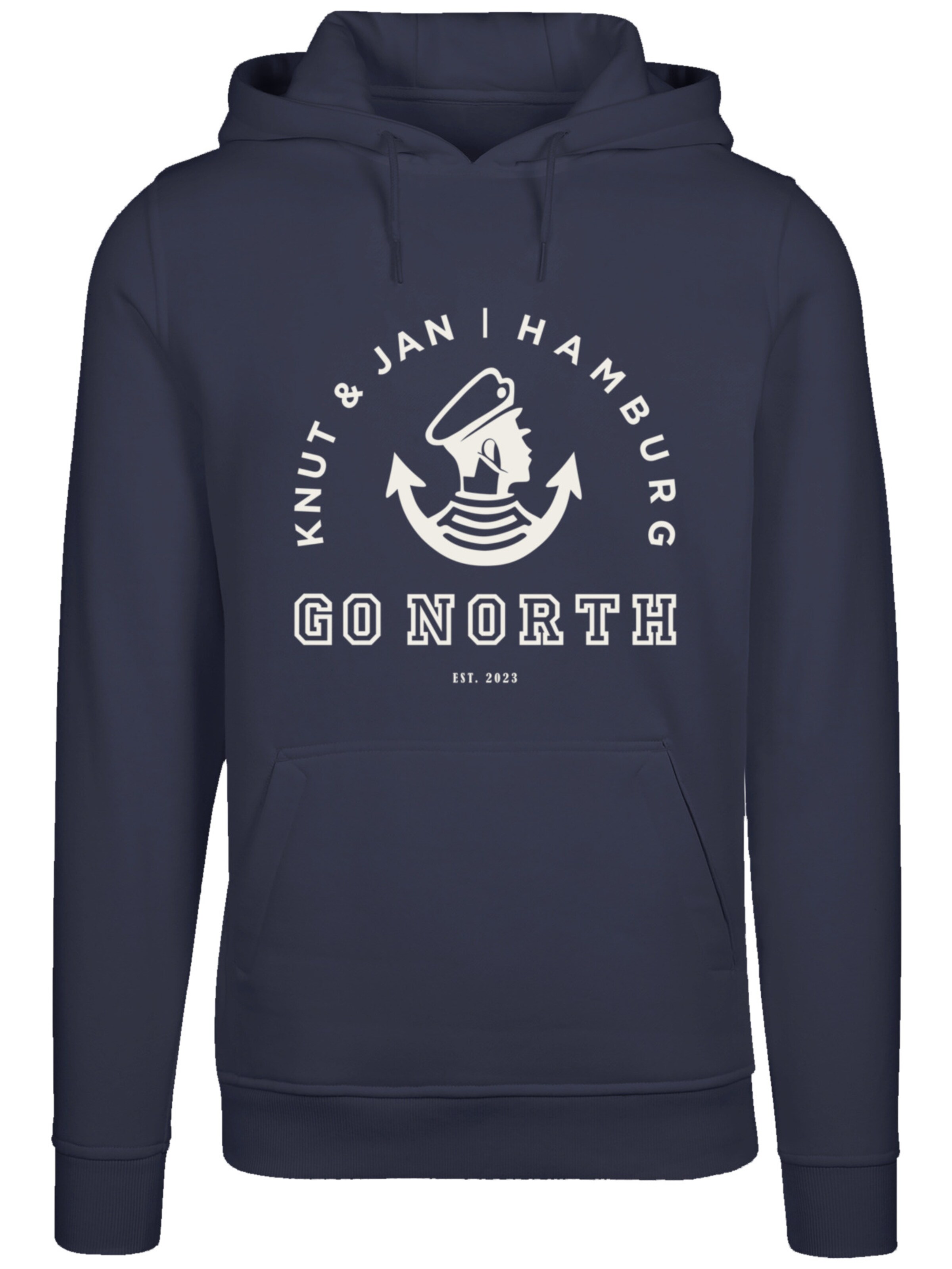 F4NT4STIC Sweatshirt 'Go North' in Blau: Vorderseite