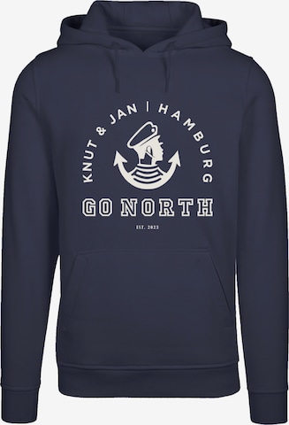F4NT4STIC Sweatshirt 'Go North' in Blau: Vorderseite