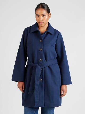 EVOKED Between-Seasons Coat in Blue: front