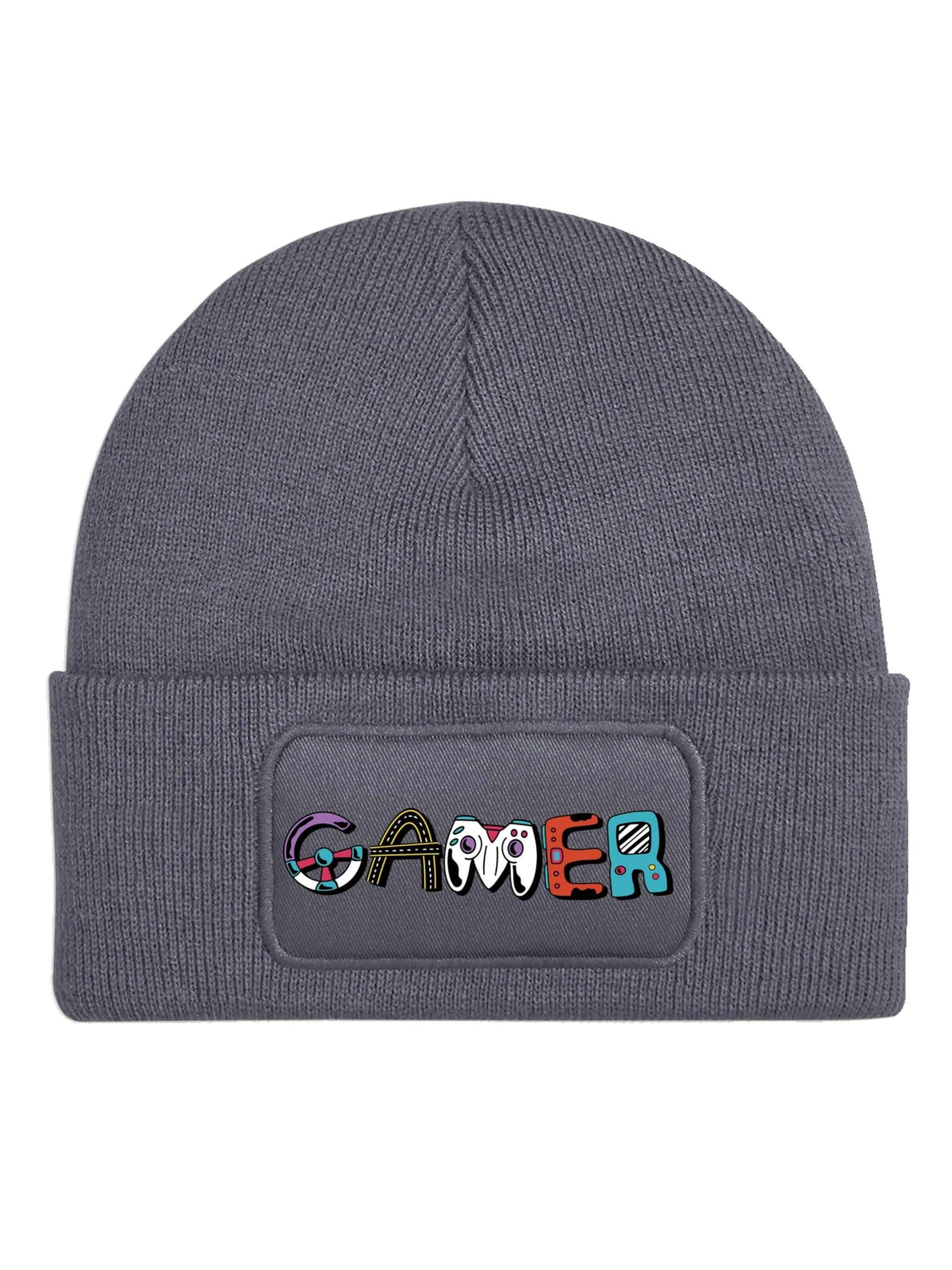 Youth Designz Beanie 'Gamer' in Grey: front