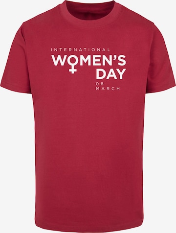 Merchcode Shirt 'WD - International Women's Day 2' in Rood: voorkant