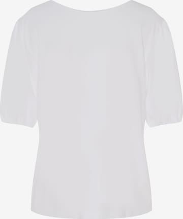 Hanro Shirtbluse ' Natural Shirt ' in Weiß